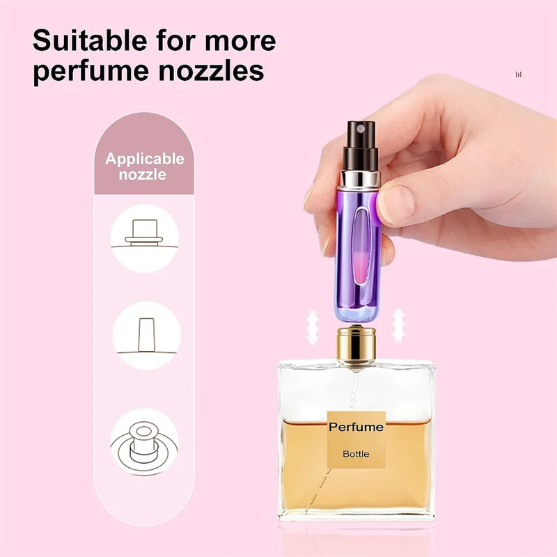 1-5 peças de refil de perfume mini frasco spray