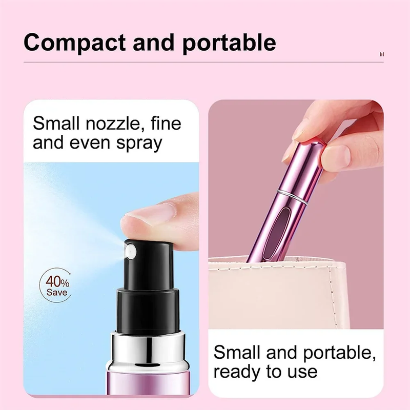 1-5 peças de refil de perfume mini frasco spray