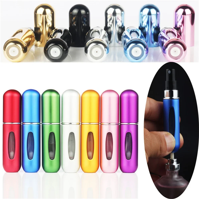 1-5 peças de refil de perfume mini frasco spray