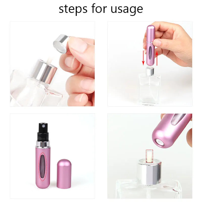1-5 peças de refil de perfume mini frasco spray