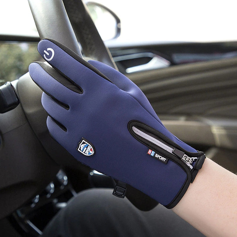 Luvas de ciclismo para motocicleta, proteção para os dedos no inverno