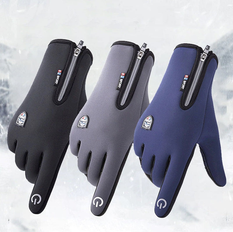 Luvas de ciclismo para motocicleta, proteção para os dedos no inverno