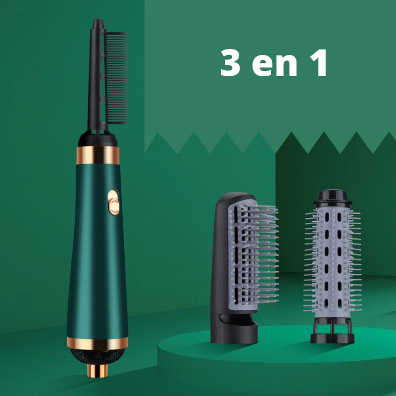Escova Secadora Iônica com 3 Cabeças - HairPro™