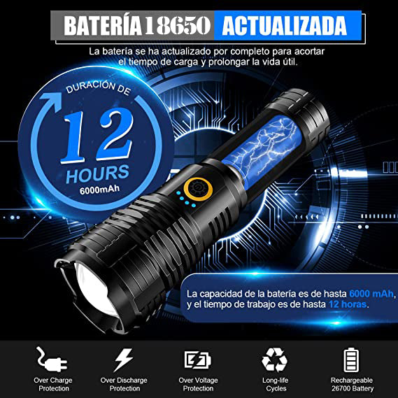 Lanterna tática profissional + mini lanterna grátis