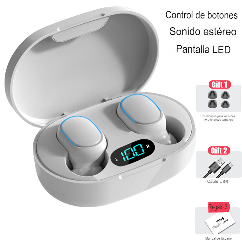 Fones de ouvido sem fio Bluetooth à prova d'água para smartphones.