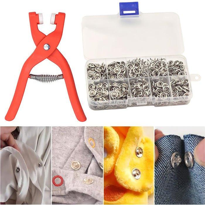 Kit Alicate Fast Diy™ + 100 Botões de Pressão 